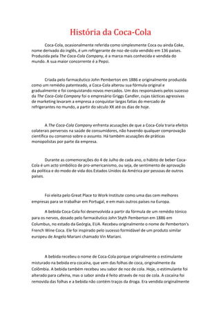 Coca Cola Ruben Jeronimo TOeag