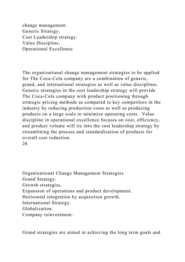 Coca-Cola Strategic Analysis ImplementationSTR581.docx