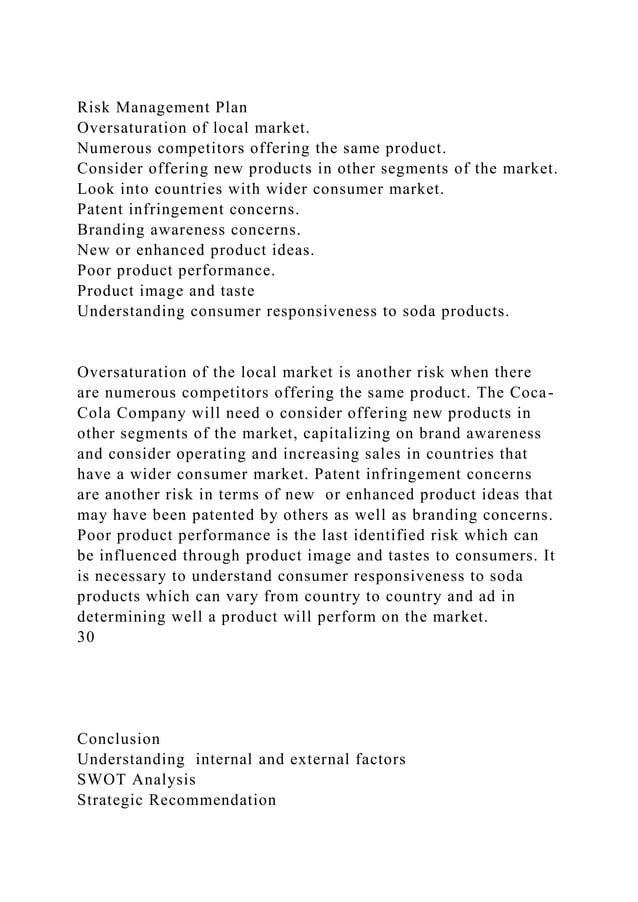 Coca-Cola Strategic Analysis ImplementationSTR581.docx