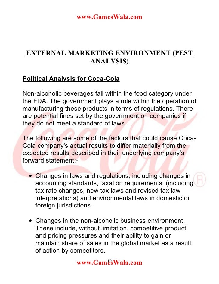 coca cola external factors
