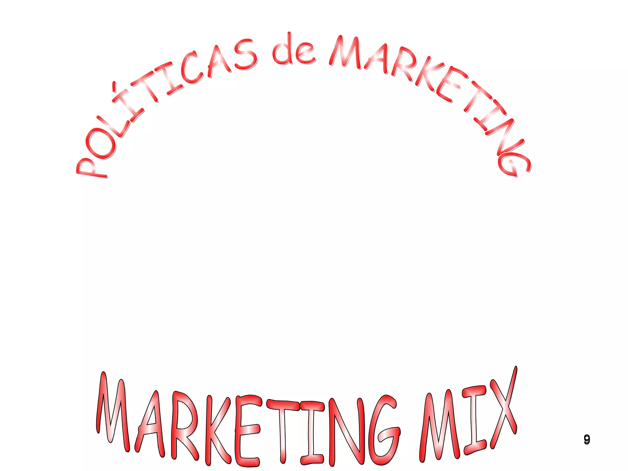MARKETING MIX POLÍTICAS de MARKETING 