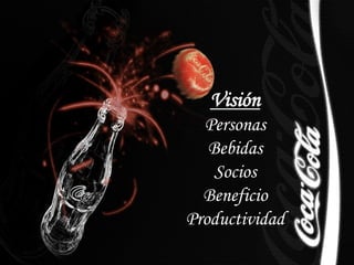 Visión
  Personas
   Bebidas
    Socios
  Beneficio
Productividad
 