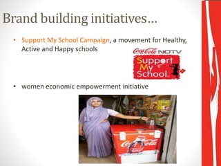 Brand building initiatives…
• Support My School Campaign, a movement for Healthy,
Active and Happy schools
• women economic empowerment initiative
 