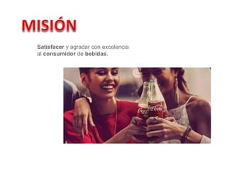 Satisfacer y agradar con excelencia
al consumidor de bebidas.
 