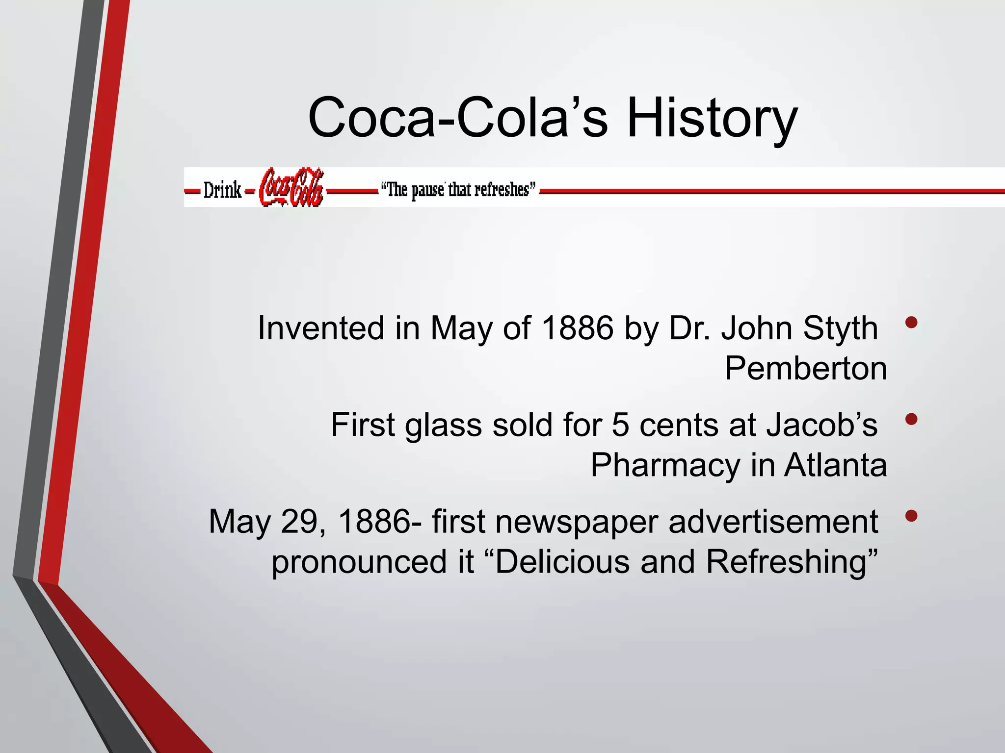 Coca Cola Inverted Cocacola co. analysis | PPTX