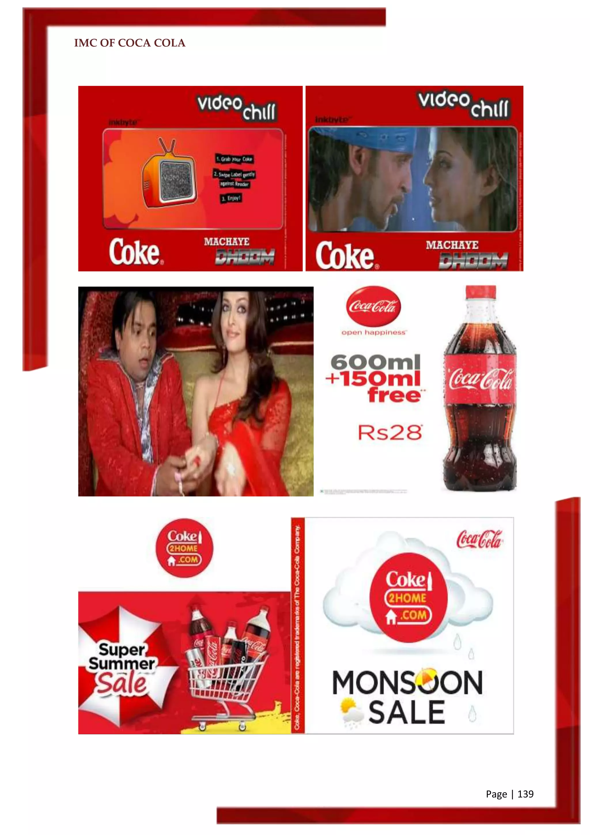 IMC OF COCA COLA
Page | 139
 