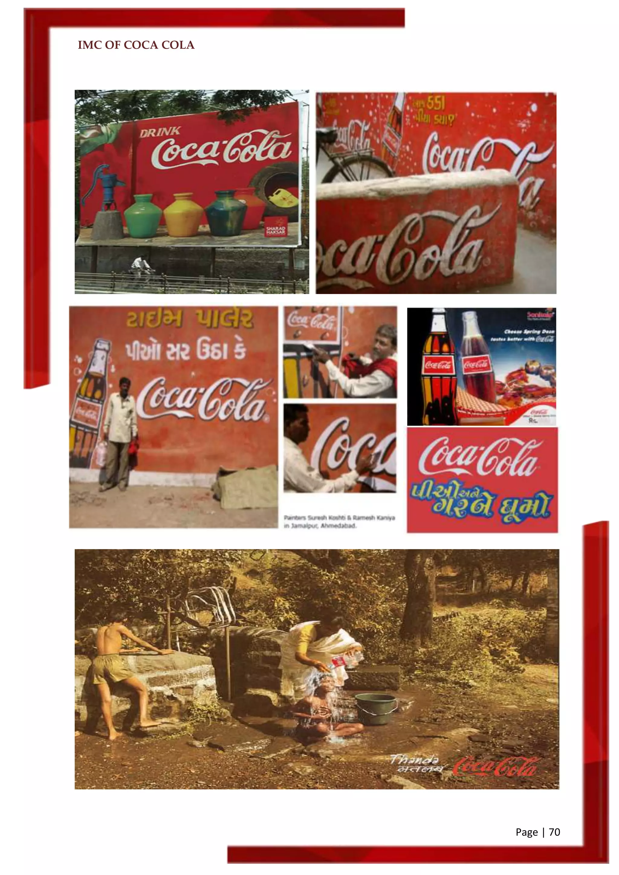 IMC OF COCA COLA
Page | 70
 