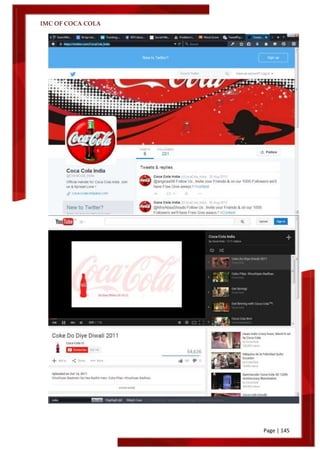 IMC OF COCA COLA
Page | 145
 
