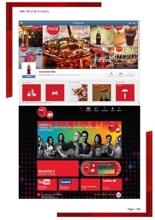 IMC OF COCA COLA
Page | 148
 
