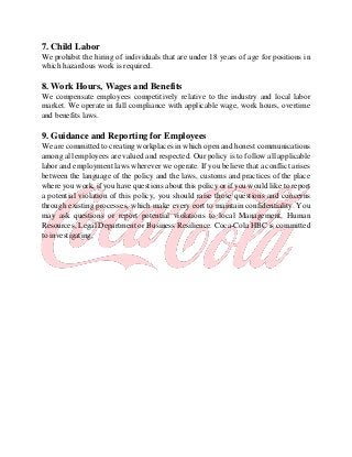 Strategic Management of Coca Cola Company | PDF