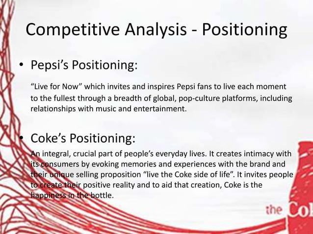 Coca Cola Brand Positioning and Differentiation | PPTX