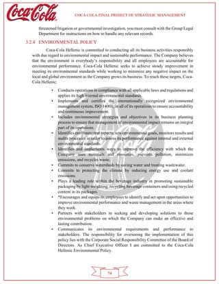 A closer look at Compliance With Coca-Cola Audit Program Standards