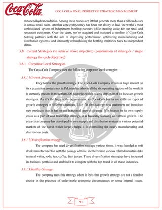 Coca Cola Company Strategic Management Project ( A Comprehensive ...