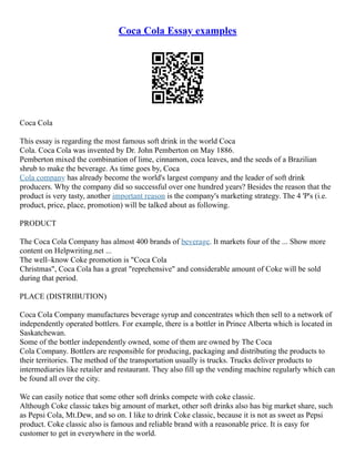 Coca Cola Income Statement | PDF