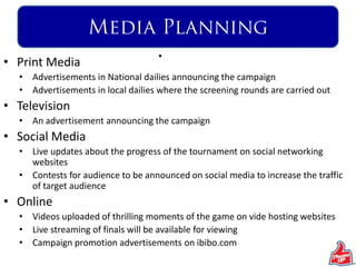 Target GroupYouth interested in virtual reality games in action/adventure genreTypical profile:A male from the top 8 metros & nearby tier 1,2 citiesAverage age 22Belongs to the affluent SEC A60+% of total gamers play games in Action/adventure genreYouth who follow virtual reality gaming contests