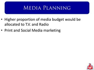 Marketing Objective & TGIncrease awareness and interest among TGExperience the ‘Thums Up’ promiseConsumers will ‘live the brand’TG would be pan India youth between 18 35Promotion would be active in 4 metros, Pune, Chandigarh, Hyderabad, Bangalore