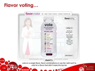 Vitamin Water’s Flavor Creator…flavor creator lab environment within the vitaminwater facebook fan page24