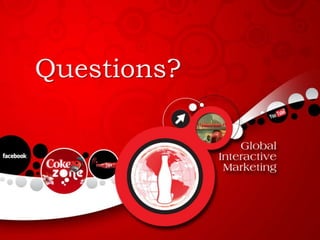 Finally, Some Quick Lessons Learned…SMM is a tactic and should always be in support of brand objectivesThese platforms change frequently and can be very disruptiveKeep it simple and intuitive – fewer objectives is better and shorten users’ paths at every opportunitySilly to start from zero…“Viral” shouldn’t BE your strategy – just part of a comprehensive planClear the Legal hurdles first – this is new for everyone so legitimate questions arise around every cornerAlways work with pros…There is no “sticking your toe in the water”Each new Community is an entirely new market and should be treated as suchModeration is a must!