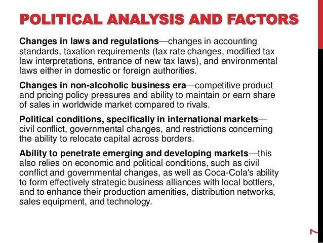 Pestel Analysis of Coca Cola