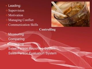 Operational Goals:To find new customers, To retain existing ones, To bring back the discontinued accounts.