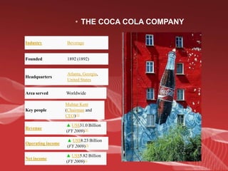 THE COCA COLA COMPANY