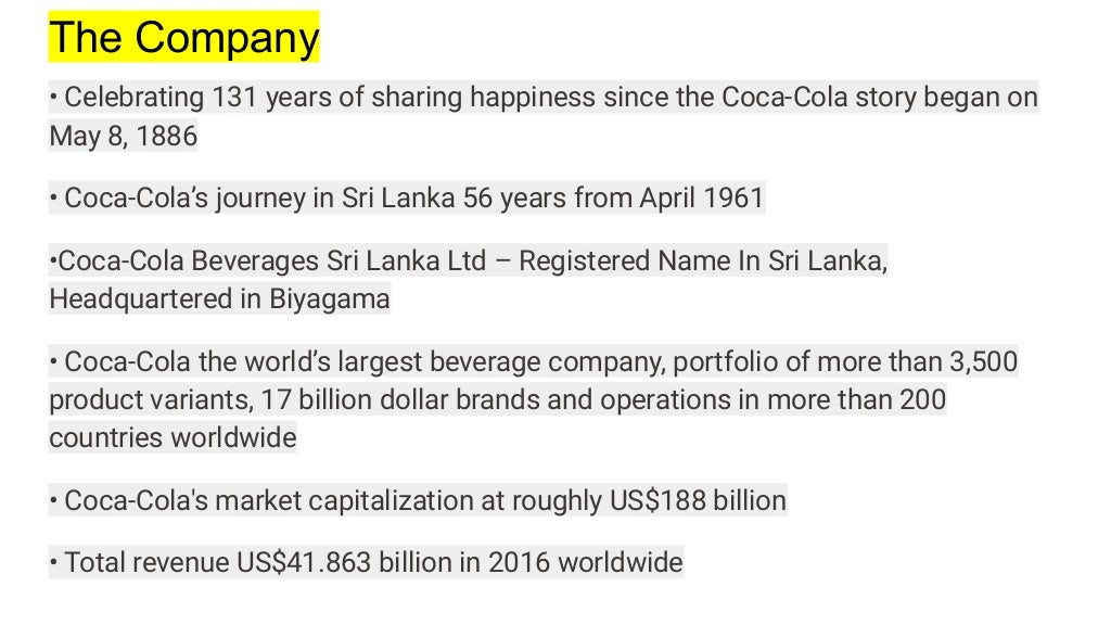 Coca cola product life cycle