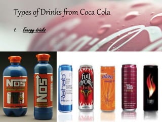 Types of Drinks from Coca Cola
1. Energy drinks
 