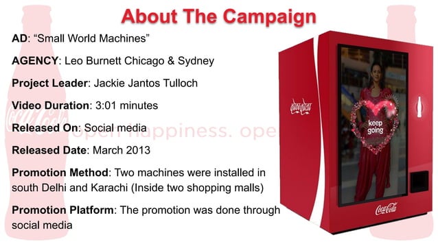 Coca Cola Marketing Campaign - Open Happiness Campaign - Small World ...