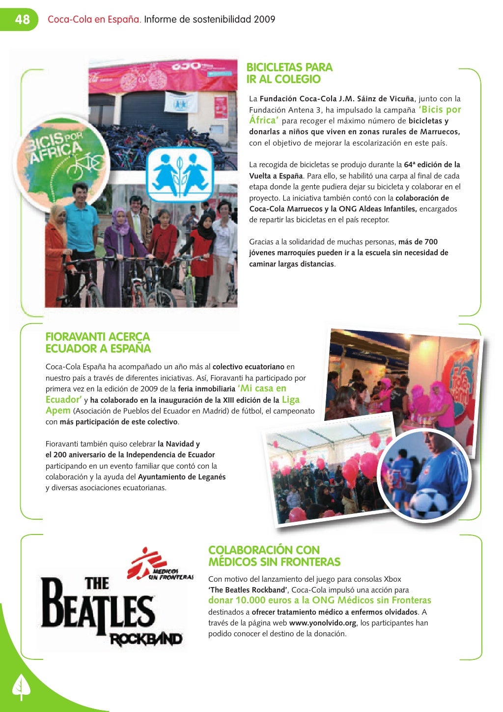 Informe de Sostenibilidad 2009  CocaCola