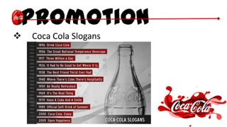 Promotion
 Coca Cola Slogans
 