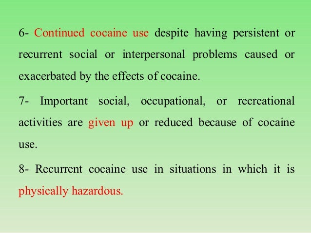 cocaine essay Cocaine dependence treatment faces a number of problems, both connected with the variety of factors involved in the development of cocaine d. cocaine essay Cocaine dependence treatment faces a number of problems, both connected with the variety of factors involved in the development of cocaine d.