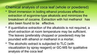 Cocaine lecture presentation pharmacy school | PPT