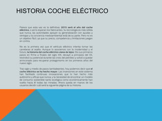 HISTORIA COCHE ELÉCTRICO