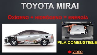 OXÍGENO + HIDRÓGENO = ENERGÍA
PILA COMBUSTIBLE
VÍDEO
 