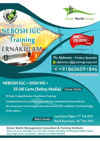 NEBOSH Training in Cochin