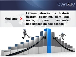 Líderes através da história
            fizeram coaching, sem este
Modismo X
            nome,      para      aumentar
            habilidades do seu pessoal.
 