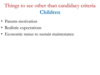 Cochlea implant candidacy