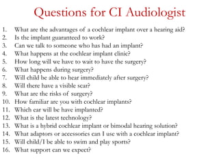 Cochlea implant candidacy