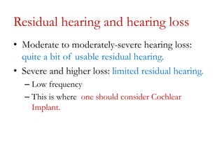 Cochlea implant candidacy