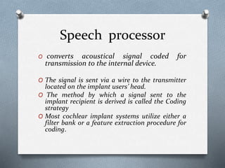 Cochlear implant 1 | PPTX