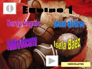 chocolates Equipo 1 Saray Angulo jesus alvares Yadira Becerra Isela Baez 