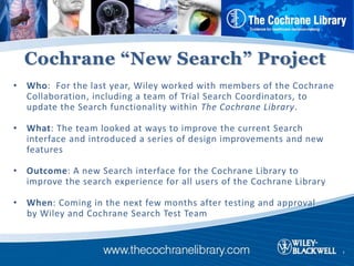 Cochrane new search overview(1) | PPT