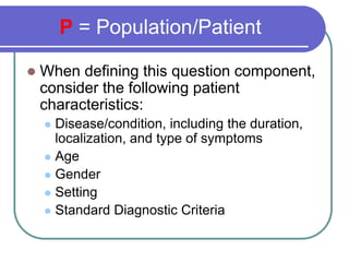 Cochrane Workshop Picos