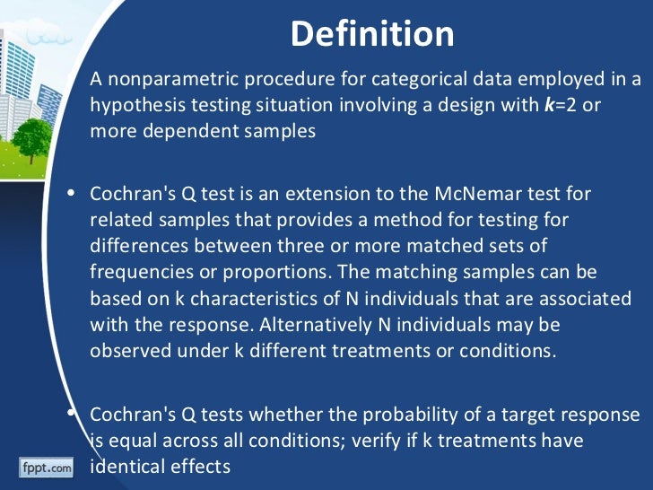 cochrans q test report q test