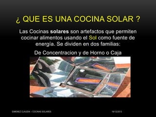 Cocina solar, la forma ecológica de cocinar con el sol