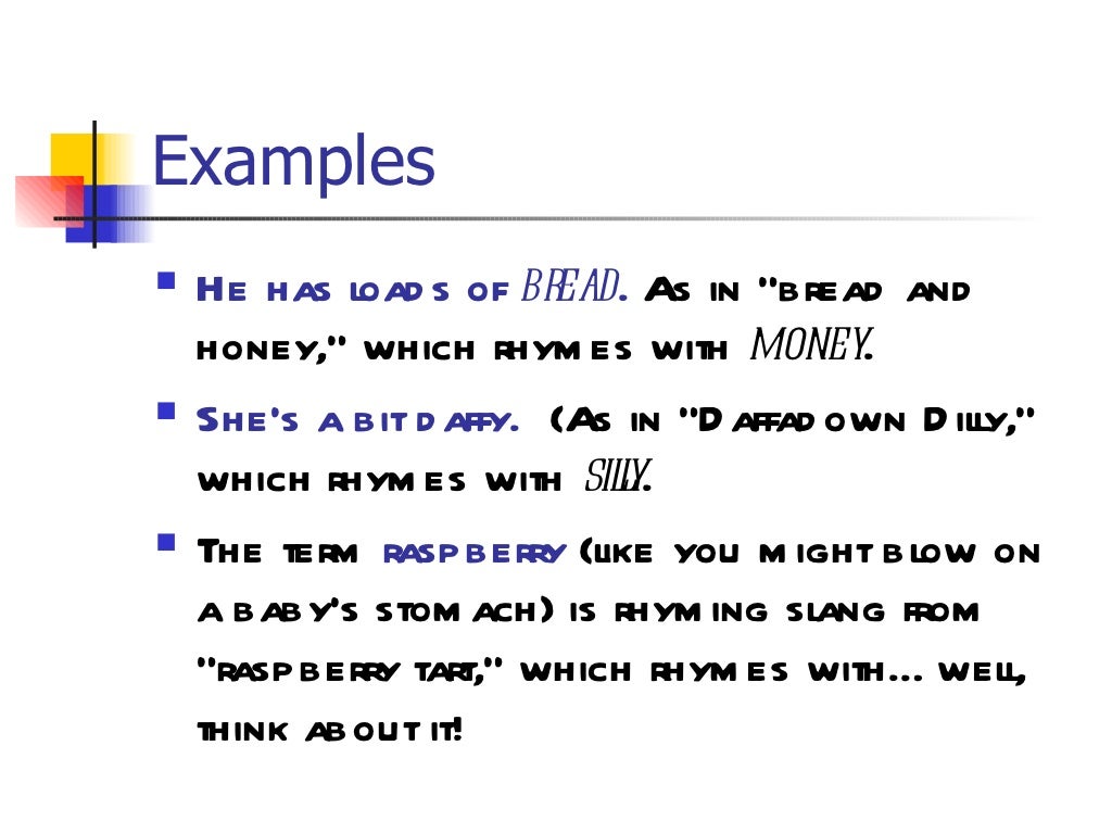 Cockney Rhyming Slang