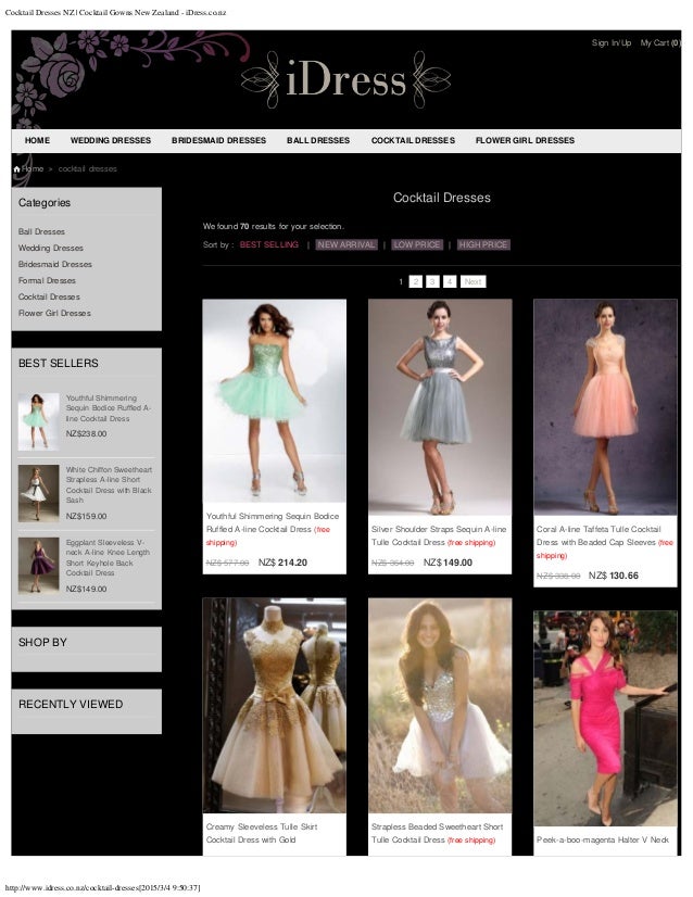 Cocktail dresses nz cocktail gowns new zealand idress.co.nz
