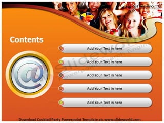 Cocktail Party Powerpoint Template | PPT