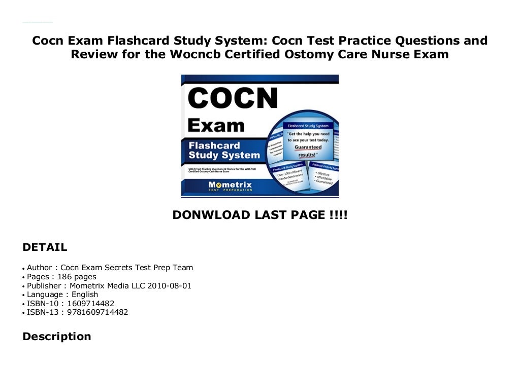Cocn Exam Flashcard Study System Cocn Test Practice Questions and