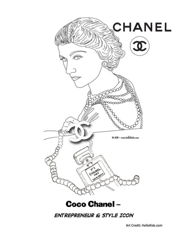 16+ Coco Chanel Coloring Pages Background